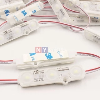 50ชิ้น ไฟLED12V 1.5W Samsung โมดูลซัมซุงขุ่น3เม็ดLEDModuleไฟป้ายอักษรณ์ ไฟงานป้าย หลอดไฟ 6500K 4000K