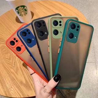 เคสผิวด้าน ตรงรุ่น เคสหลังด้านกันกล้อง เคสขอบสีกันกระแทก OPPO Reno 10 8T 8 8Z 7Z 7 Pro Plus Pro+ 4G 5G 2023