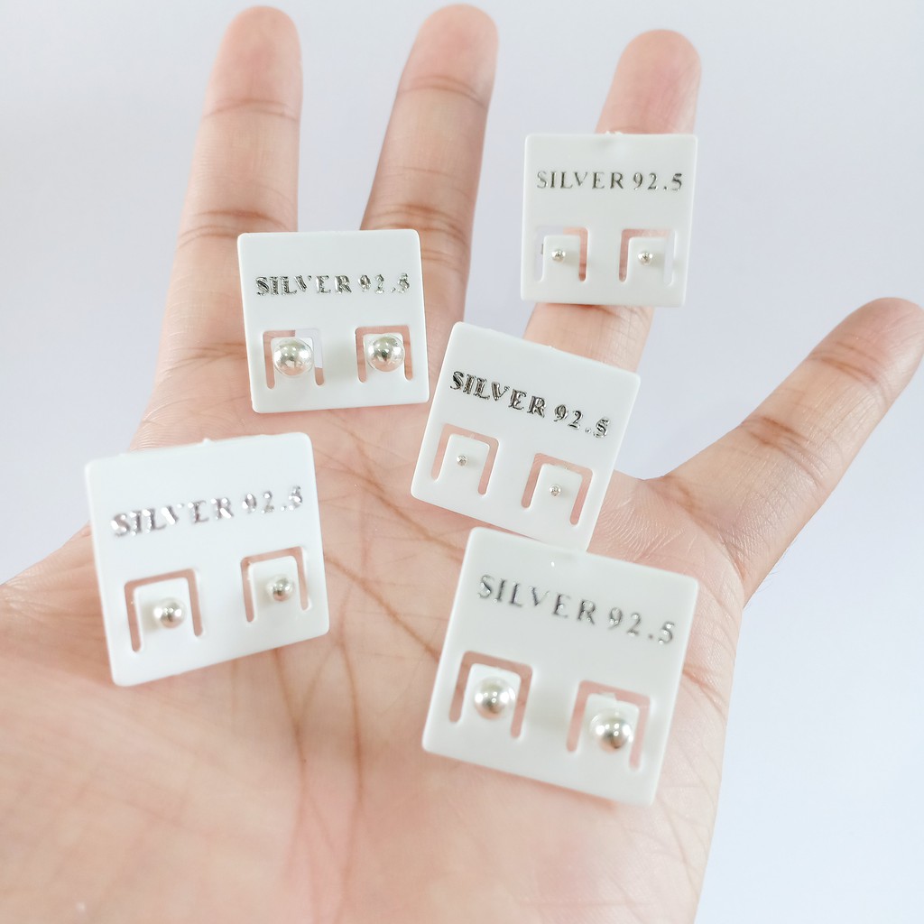 ต่างหูเงินแท้ Pin Earrings 92.5% (หมุด)
