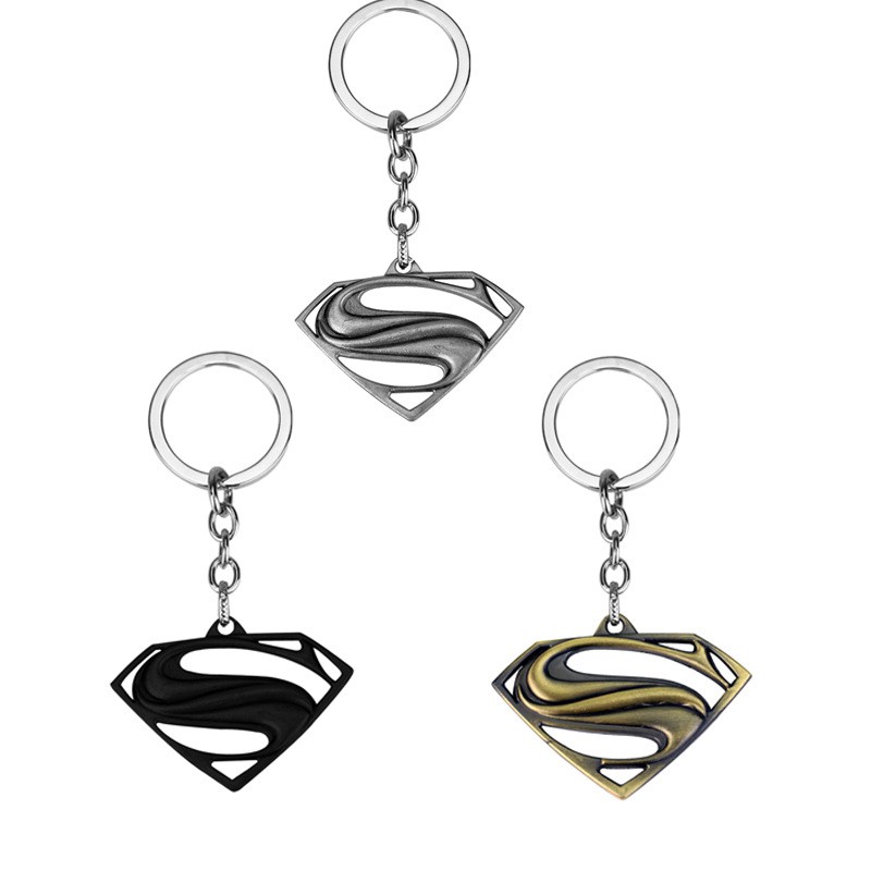 พวงกุญแจโลโก้ซูเปอร์แมน Avengers Superman พวงกุญแจโลหะซูเปอร์แมนรูปตัว s