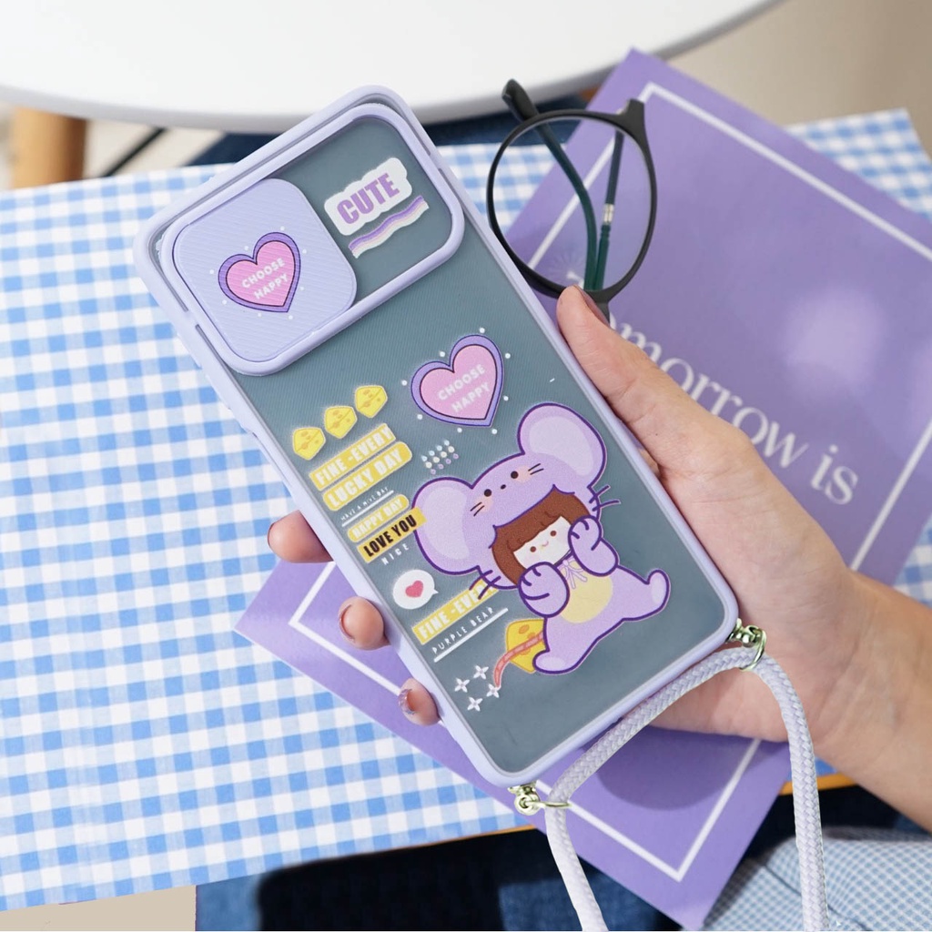 (KG 03) Softcase Slide Tali For All Types Oppo Reno 7 5G - A76 - Reno 7 5G - A76 -Reno 7 5G - A76 - 