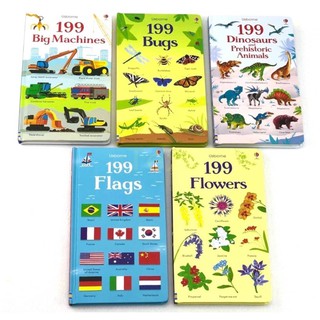 Usborne 199 หนังสือบอร์ดบุ๊ค สอนคำศัพท์ภาษาอังกฤษสำหรับเด็ก 5 เล่ม