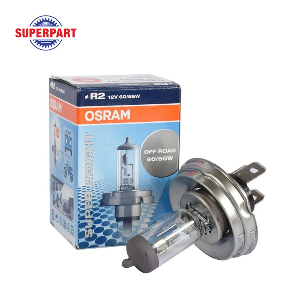 หลอดไฟหน้า OSRAM H4(12V)60/55W(จานกลม) (64198)