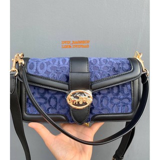 COACH GEORGIE SHOULDER BAG VELVET 2021 แท้ COACH FACTORY