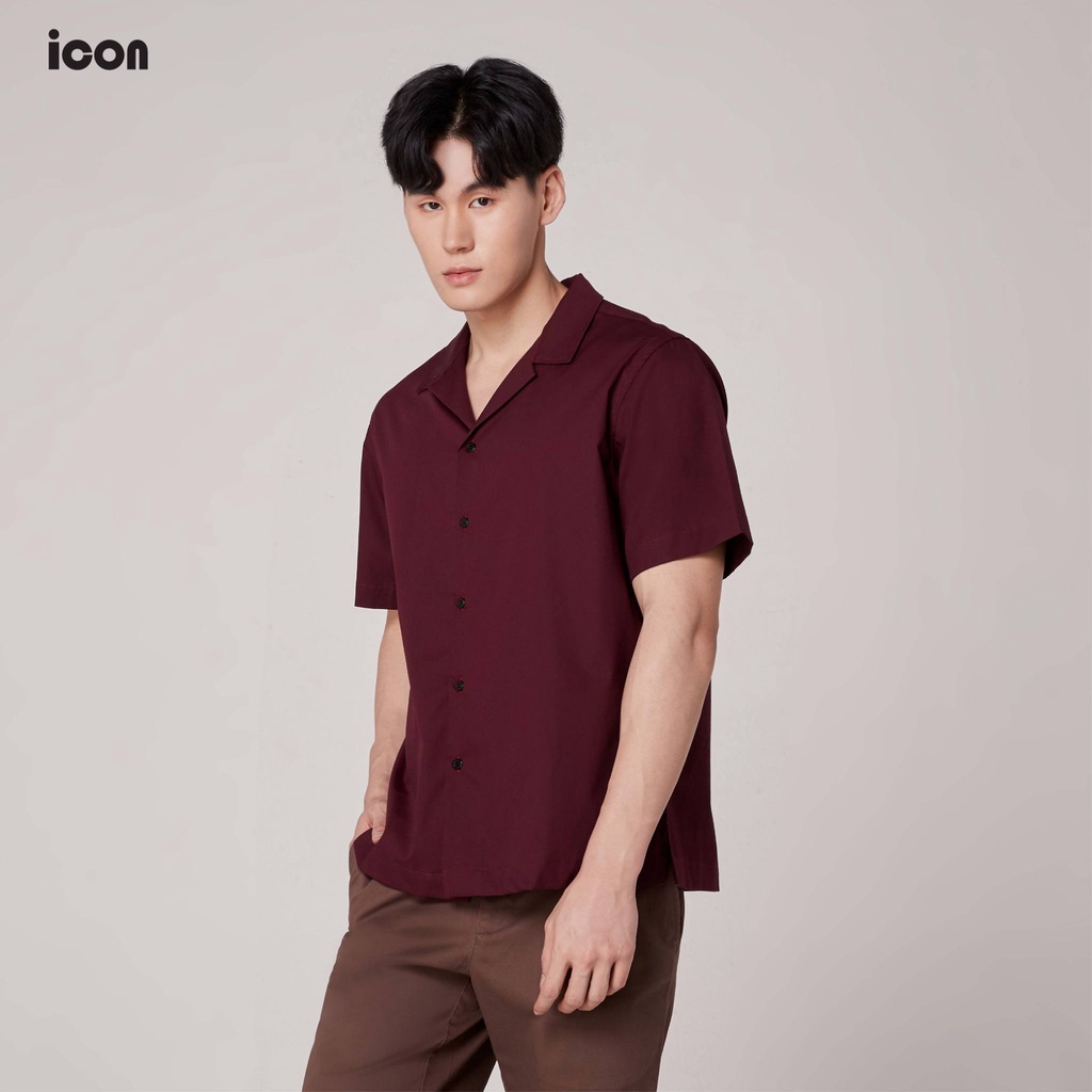 icon (ไอคอน) เสื้อเชิ้ตฮาวาย ผ้าคอตต้อนโพลี (แห้งไว ใส่สบาย) มีให้เลือก 3 สี - IAC8010,IAC8011