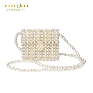 Miniglam Glory White Pearl Crossbody Bag - S กระเป๋าสะพายไข่มุกขนาดเล็ก