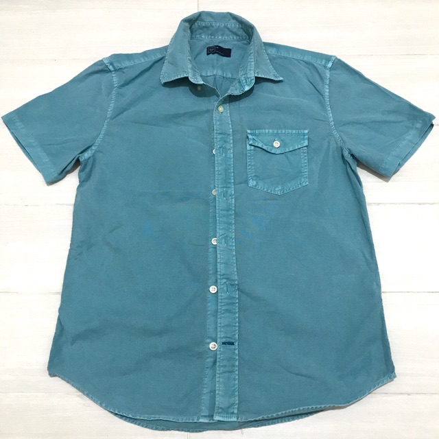 เสื้อเชิ้ต GAP มือ 2 Size XS สีเขียว