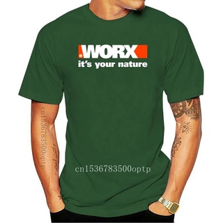 T-shirt  ใหม่ เสื้อยืดลําลอง ผ้าฝ้าย 100% แขนสั้น คอกลม พิมพ์ลายโลโก้ Worx Tools สําหรับผู้ชายS-5XL