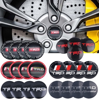 สติกเกอร์โลหะ ติดฝาครอบดุมล้อรถยนต์ สําหรับ TRD Racing Tire Decoration 4 ชิ้น