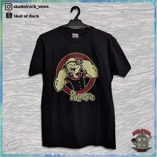 ขายดี Popeye เสื้อยืดลําลอง ผ้าฝ้าย 100% แขนสั้น พิมพ์ลายการ์ตูน HITAM UNISEX สีดํา พลัสไซซ์ ของขวัญวันเกิด สําหรับผู้