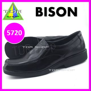 Bison รุ่น 5720 รองเท้าหนัง หัวตัด ผู้ชาย สีดำ ใส่กับสูท รองเท้านักศึกษา