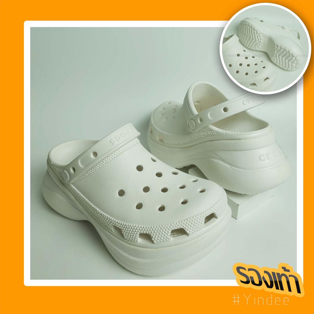 รองเท้าแตะ Crocs classic bae clogรองเท้าลำลองผู้หญิง สีขาว -ความสูง 7ซม