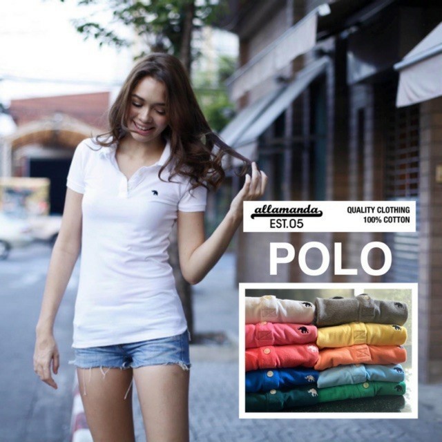 ลด80.-เก็บคูปองหน้าร้าน Allamanda เสื้อโปโล ปักโลโก้ช้าง POLO ORIGINAL ลิขสิทธิ์แท้ (PRO)