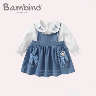 Bambino ชุดเดรสเจ้าหญิง ชุดกระโปรงเด็ก น่ารัก ชุดกระโปรงเดรสเด็ก เสื้อผ้าเด็ก ผ้านุ่ม Girl Dresses