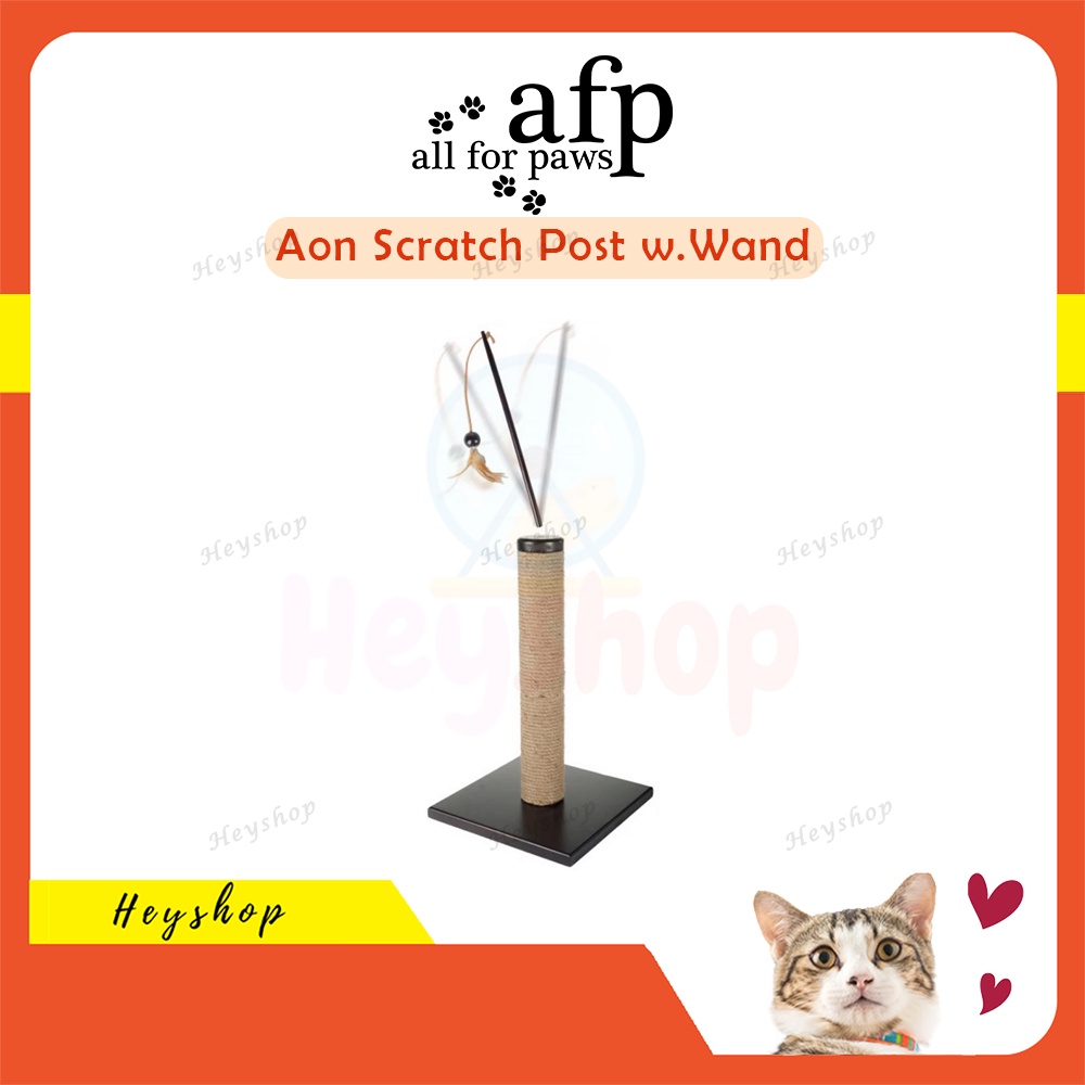 APF Aon Scratch Post With Wand (30 x 30 x 59ซม.)