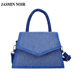 Jasmin NOIR กระเป๋าถือ หนัง PU ประดับเพชร ขนาดเล็ก แฟชั่นสําหรับผู้หญิง