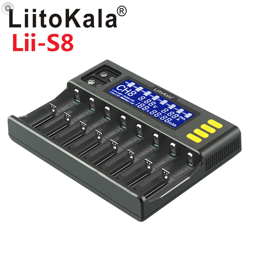 Chargeur de batterie Lii-S8 Li-ion 3.7V NiMH 1.2V Li-FePO4 3.2V IMR 3.8V chargeur pour 18650
