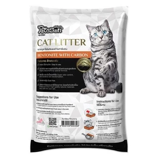 Pettosan Premium Cat Litter Charcoal &​ Mocha​– Pettosan ทรายภูเขาไฟผสมผงถ่านคาร์บอน​ กับ​ กลิ่นกาแฟ ขนาด 6 ลิตร