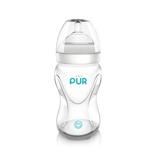 PUR ขวดนม คอกว้าง Advanced Plus Wide Neck Bottle 8 oz./250 ml. ปลอดสาร Bisphenol A (BPA free) มาพร้อมกับจุกนม Gentle Tou