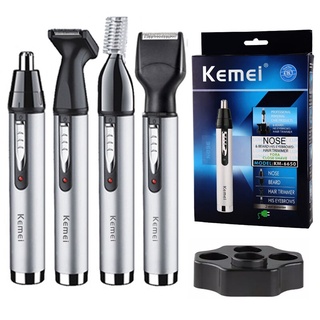 Kemei Km-6651 4 In1 เครื่องโกนหนวดแบบชาร์จไฟ สําหรับผู้ชาย