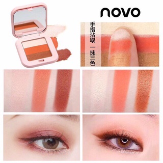 ทาตา โนโว novo 5210 อายแชโดว์ไล่โทนสี 3 warna สีสวยติดทนนาน สินค้าราคาพิเศษ มีเบอร์4เบอร์เดียวค่ะ