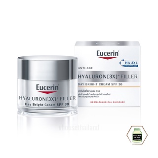 Eucerin HYALURON (3X) FILLER DAY BRIGHT CREAM SPF 30 [50 ML] / ครีมทากลางวัน ไฮยาลูรอน 3X ฟิลเลอร์สูตรกระจ่างใส [50 มล.]
