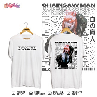 เสื้อยืด# Chainsaw Man Power Blood Fiend Anime Shirt 『Cotton Spandex』 Leighkt Collection