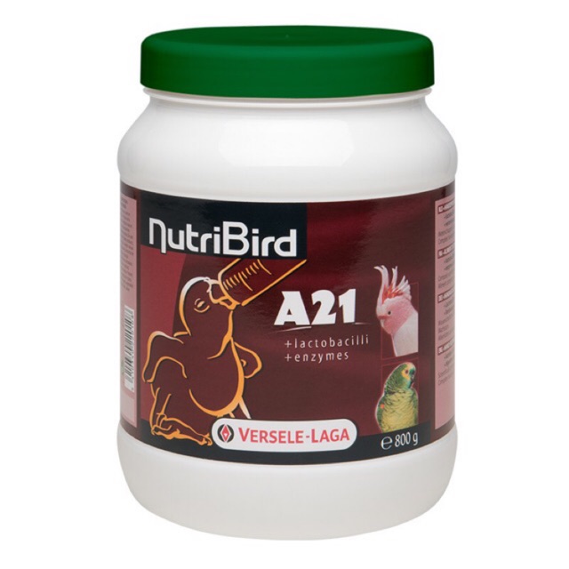 NutriBird A21 อาหารลูกป้อน สำหรับลูกนกทุกสายพันธุ์ 800 กรัม