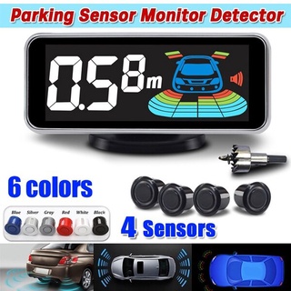2Sets 4 Sensors LED Display Car Parking Reverse Backup Radar Alarm System Kit Assistance Kit Voice Buzzer