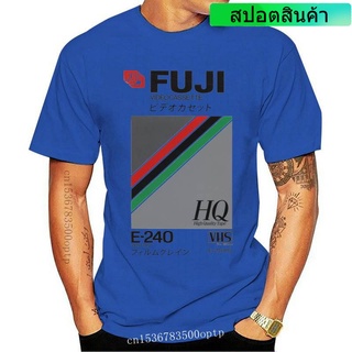 ลดกระหน่ํา เสื้อยืดลําลอง แขนสั้น พิมพ์ลาย Fuji VHS แนวสตรีท เหมาะกับการเล่นฟิตเนส