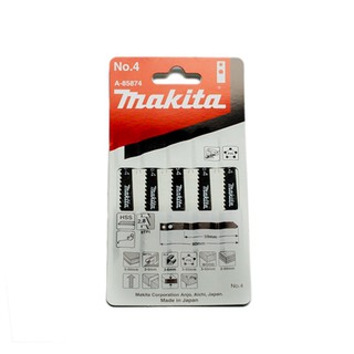 MAKITA (มากีต้า) ใบเลื่อยจิกซอ NO.4(5ใบ/1PAC) A-85874