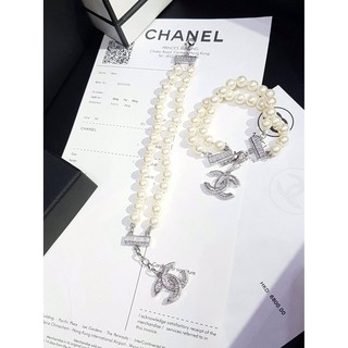 ข้อมืองานมุกล้วน Pearl with Diamond Chanel Bracelet