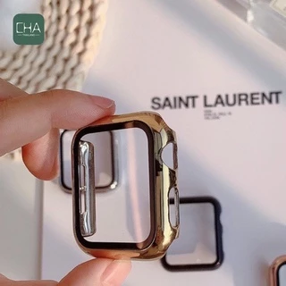 เคสสำหรับแอปเปิ้ลวอช เคสเเบบเงา 41/44/40/46มม สําหรับ Watch Series 11 10 9 8 7 Se 6 5 4 เคสป้องกัน ฟิล์มกันรอย เงา กระจก