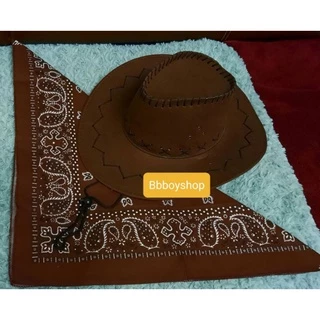 หมวกคาวบอย cowboy ผู้ใหญ่ แถมผ้าพันคอพร้อมส่งทั่วประเทศ