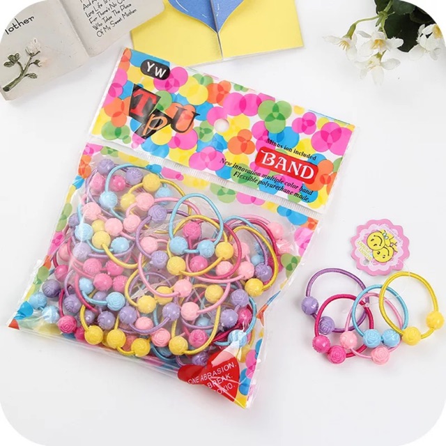 Set 50 ชิ้น HAIR TIES สําหรับเด็กผู้หญิง