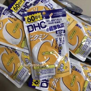 แท้💯% EXP2023 DHC vitamin C ถุงละ 120เม็ด พร้อมส่ง สำหรับทานได้ 60วัน 1 ถุง ✅