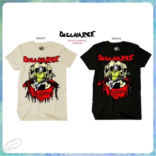 ขายดี เสื้อยืดลําลอง ผ้าฝ้าย 100% แขนสั้น พิมพ์ลาย BAND PUNK DISCHARGE - RAINY (official) สีดํา พลัสไซซ์ ของขวัญวันเกิ