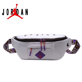 JORDAN [lowest price] black and white waist hanging bag hot sale purple square cross shaped mens bag and purple black shoulder strap womens bag waist bag