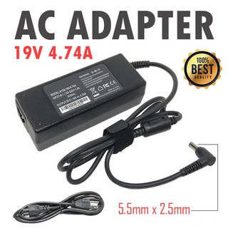 19V 4.74A 5.5 x 2.5mm Power Supply for Asus Laptop (Black)