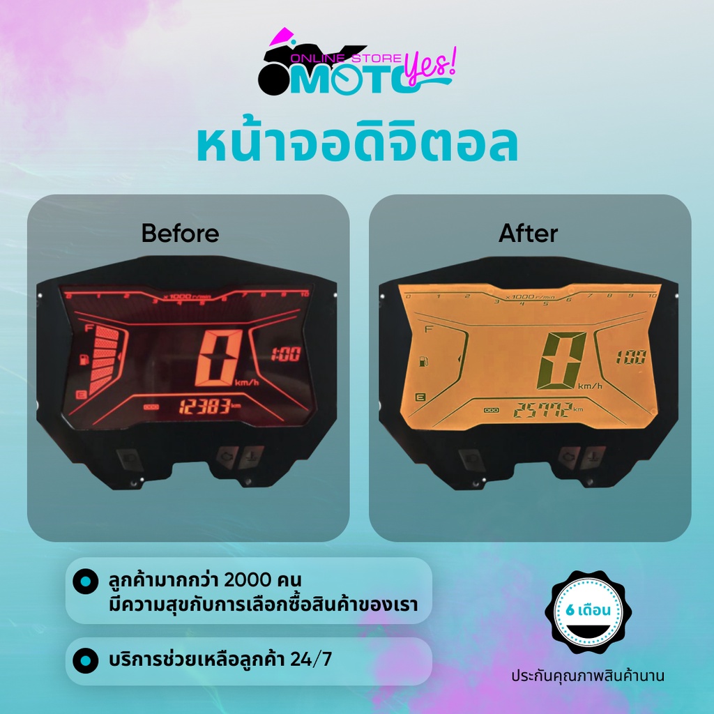 MotoYes! ชุดจอดิจิตอลสำหรับ Yamaha Aerox, ยามาฮ่าแอร็อค155, Screen for Yamaha Aerox 155, Lcd Display NVX - รูปที่ 5