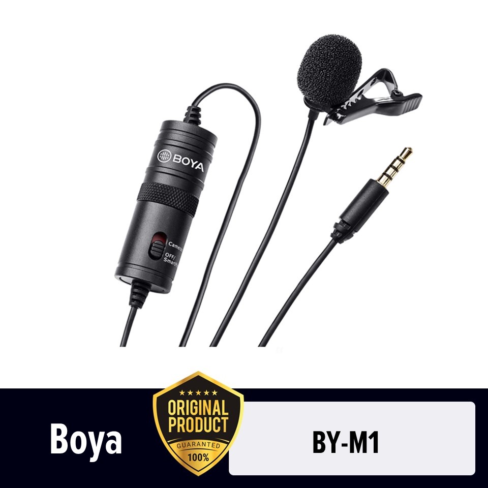 BOYA BY-M1 Omnidirectional Lavalier Condenser Microphone ไมโครโฟนแบบหนีบปกเสื้อ