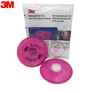 3M 2091 แผ่นกรองฝุ่นละออง P100 (แพ็ค2ชิ้น)