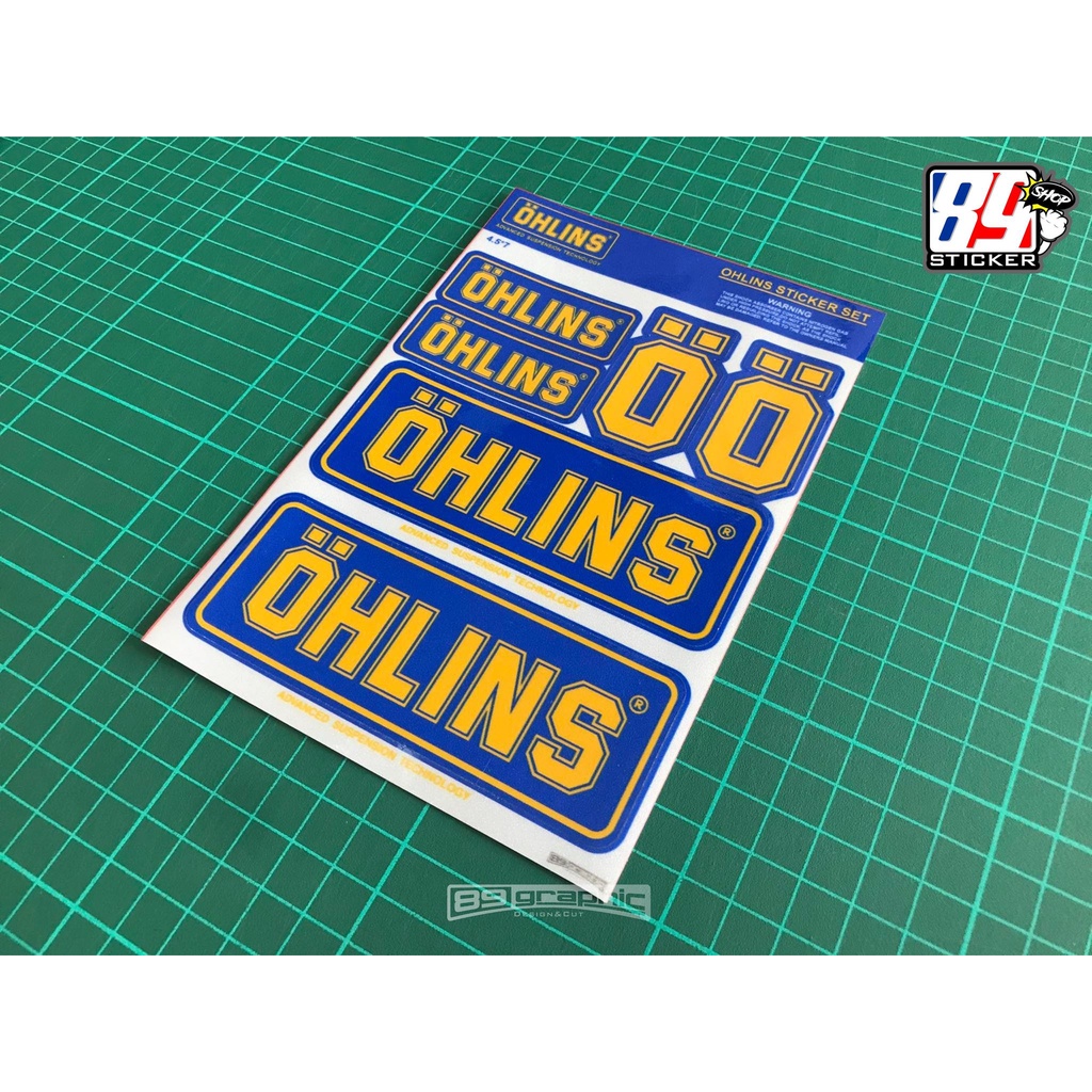 สติกเกอร์ โอลิน OHLINS 3Mสะท้อนแสง สำหรับแปะมอไซค์ ครบชุด สุดคุ้ม