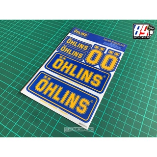 สติกเกอร์ โอลิน OHLINS 3Mสะท้อนแสง สำหรับแปะมอไซค์ ครบชุด สุดคุ้ม