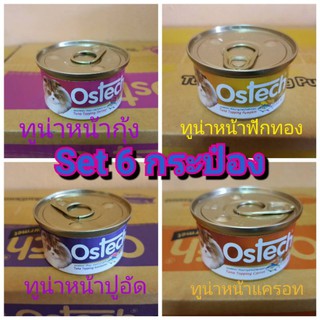 set 6 กระป๋อง อาหารแมวเปียก ostech