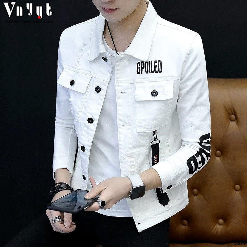 [J & N] ฤดูใบไม้ผลิเสื้อนักเรียนชายเกาหลีรุ่นฤดูใบไม้ผลิฤดูใบไม้ร่วง Denim เสื้อชายอินเทรนด์ All-Match หล่อชายเสื้อ Slim-fit เสื้อผ้า Denim เสื้อ Denim Coat Casual Coat