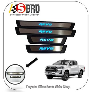 บันไดประตูด้านข้าง พร้อมไฟ LED สําหรับ Toyota Hilux Revo