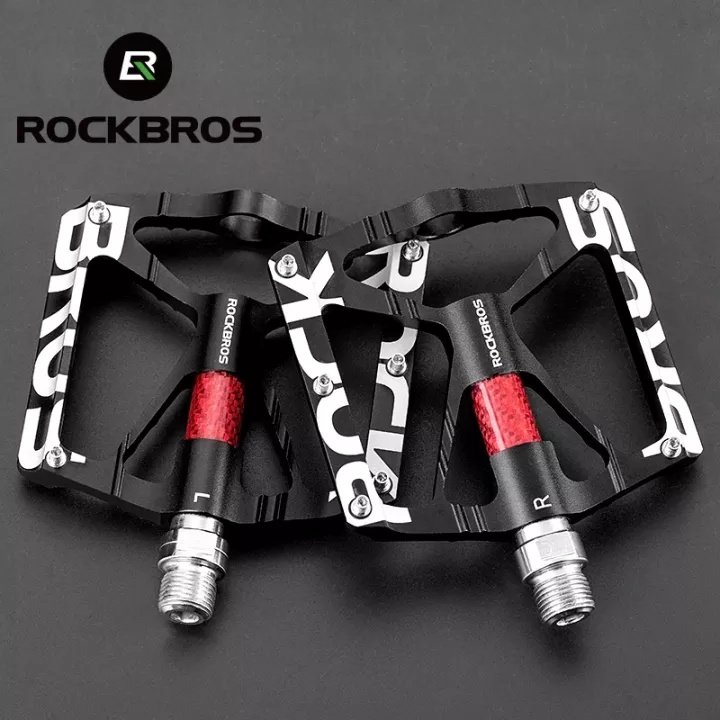 ROCKBROS Cnc ที่เหยียบปั่นจักรยานเสือภูเขา 2 Bearing อุปกรณ์เสริมจักรยานเสือภูเขา