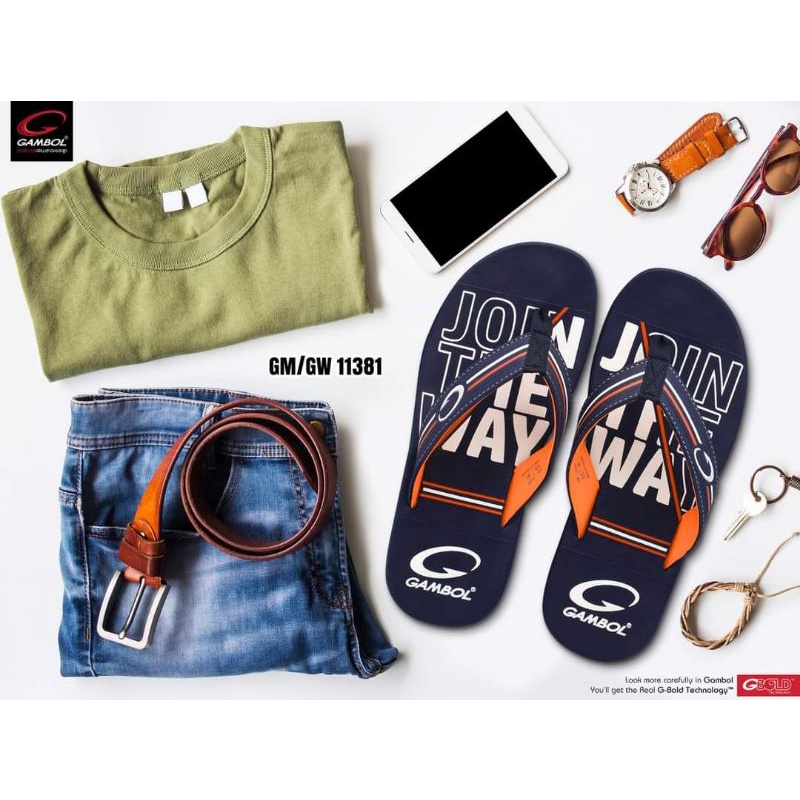 รองเท้าเตะหนีบ แกมโบล Graffiti Design Xstream Sport GM11381 size 36-44 UNISEX ใส่ได้ทุกเพศวัย Gambol