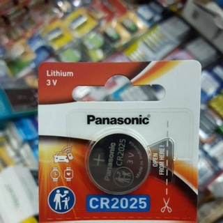 (1ก้อน) ถ่าน Panasonic CR2025 3V สีแดง จำนวน 1ก้อน ของแท้บริษัท